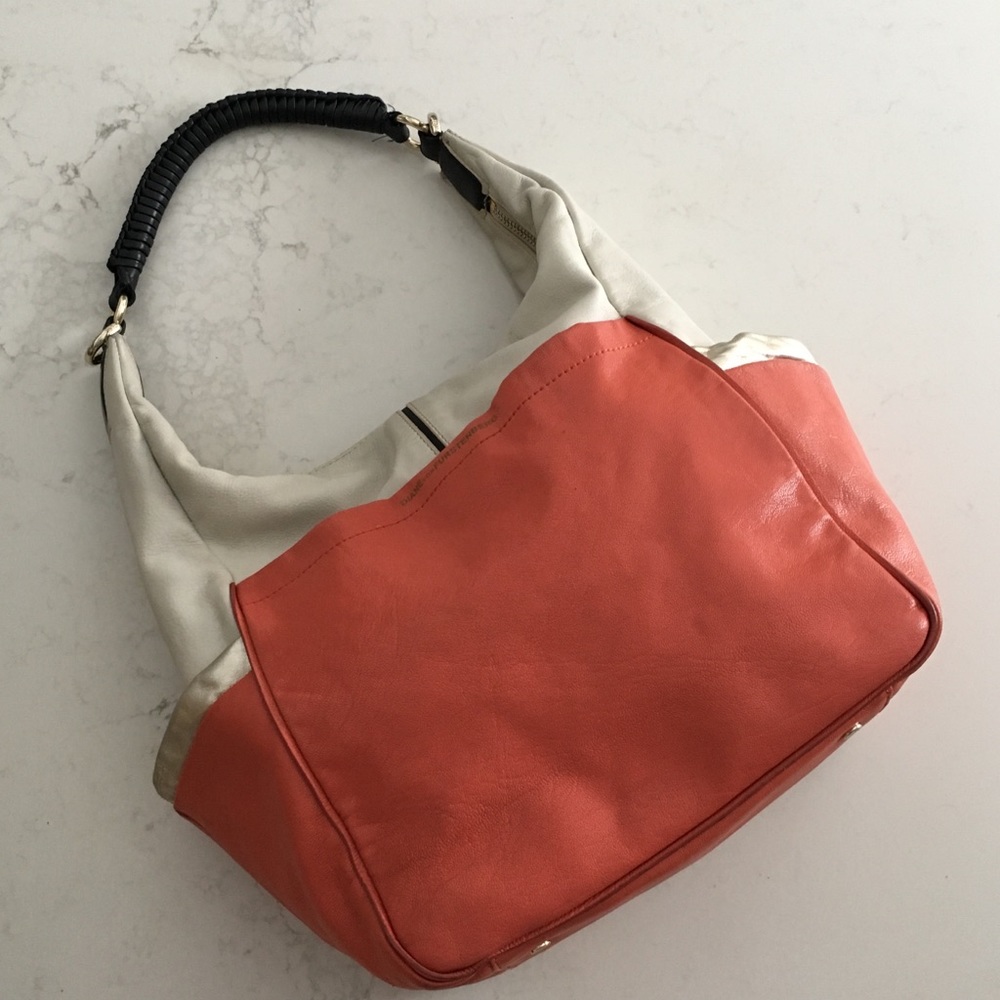 Diane Von Furstenberg color blocked hobo bag